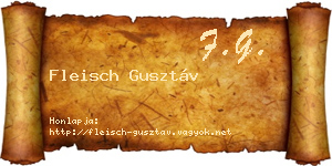 Fleisch Gusztáv névjegykártya