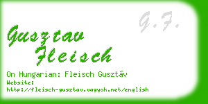gusztav fleisch business card
